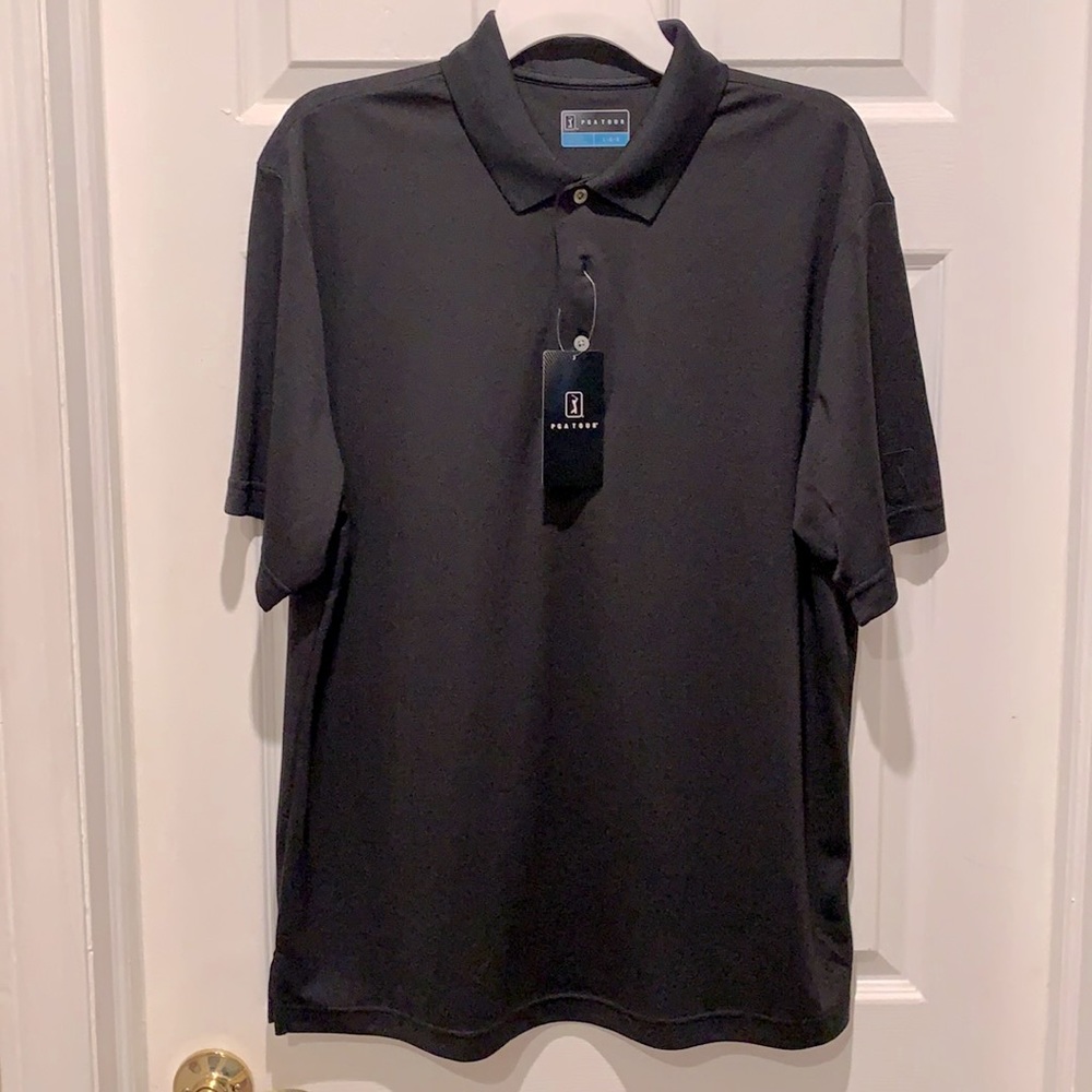 Men’s NWT PGA tour golf shirt black size-L
